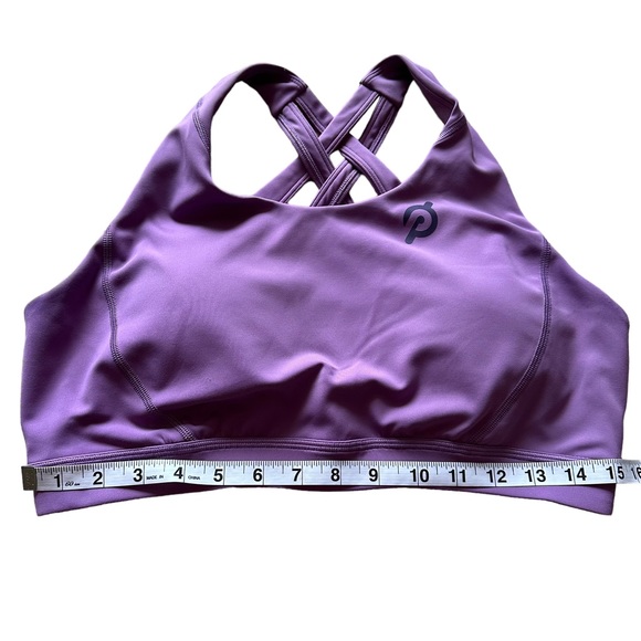 Peloton Apparel Set Essential Capri & Move Strappy Bra Purple Sz XL - Picture 7 of 15
